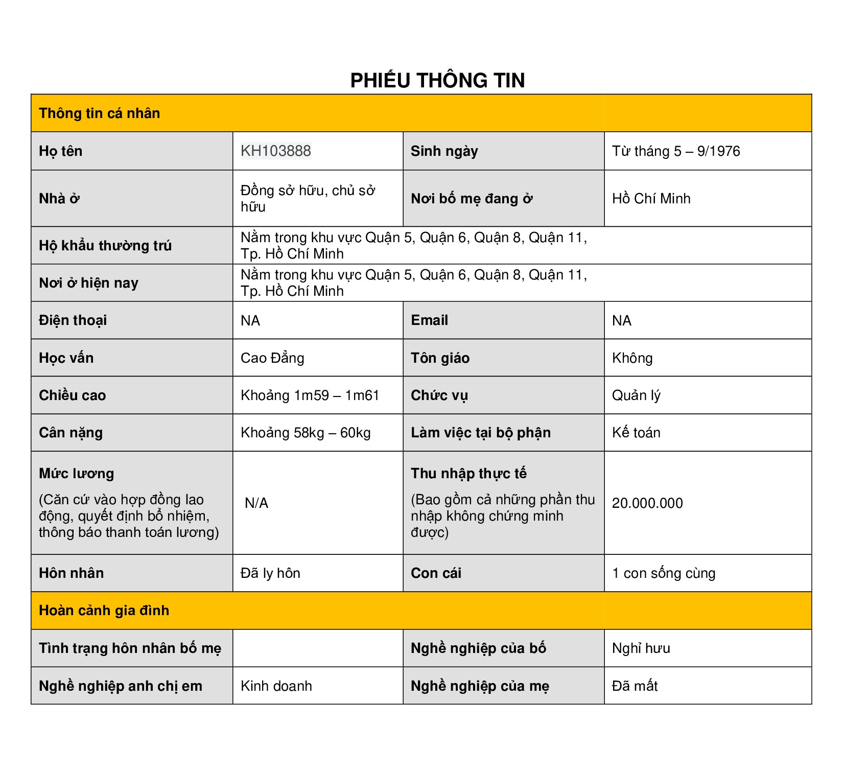 KH103888 | Nữ giới 1976 HCM tìm người kết hôn| M26-TT45 | 6.000.000 đ, Kết Bạn