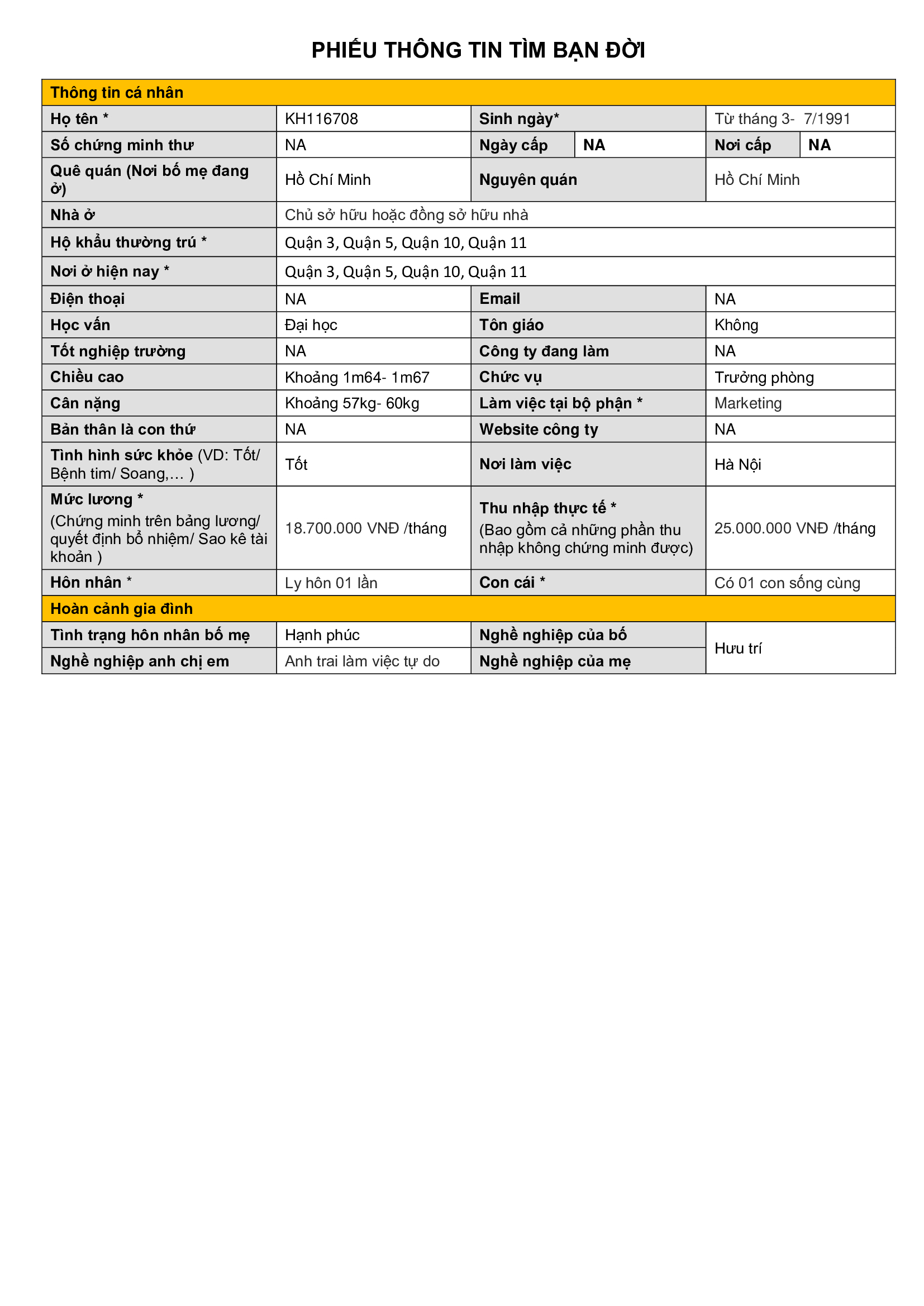 KH116708 | Nữ giới TÌM CHỒNG HCM, 1991 | M26 - TT45 | 6.000.000 đ kết bạn bốn phương